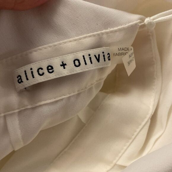 Alice+ Olivia halter neck pleated jumpsuit, size 2 - Picture 8 of 10